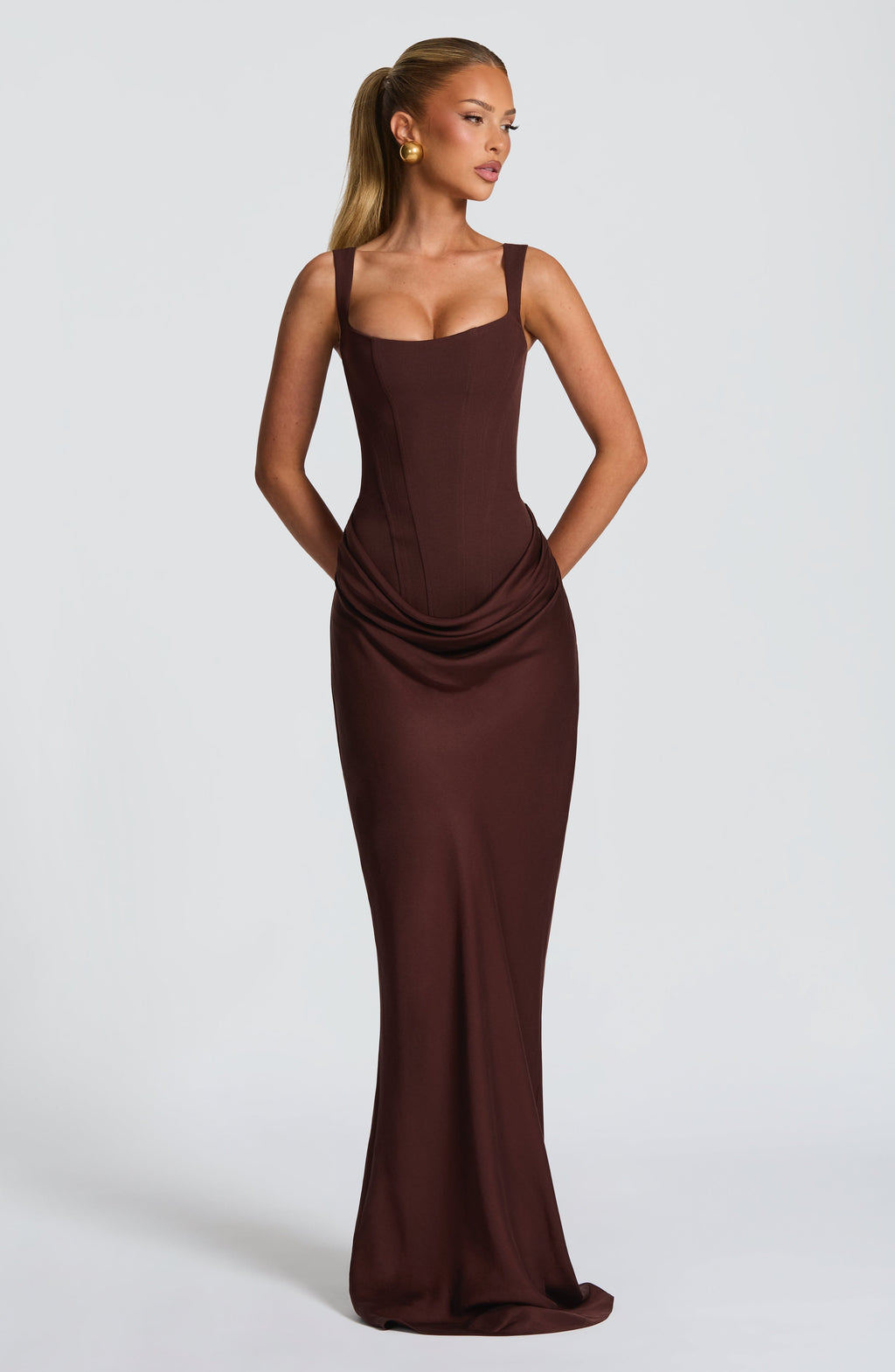 Vestido Alba — Castanho