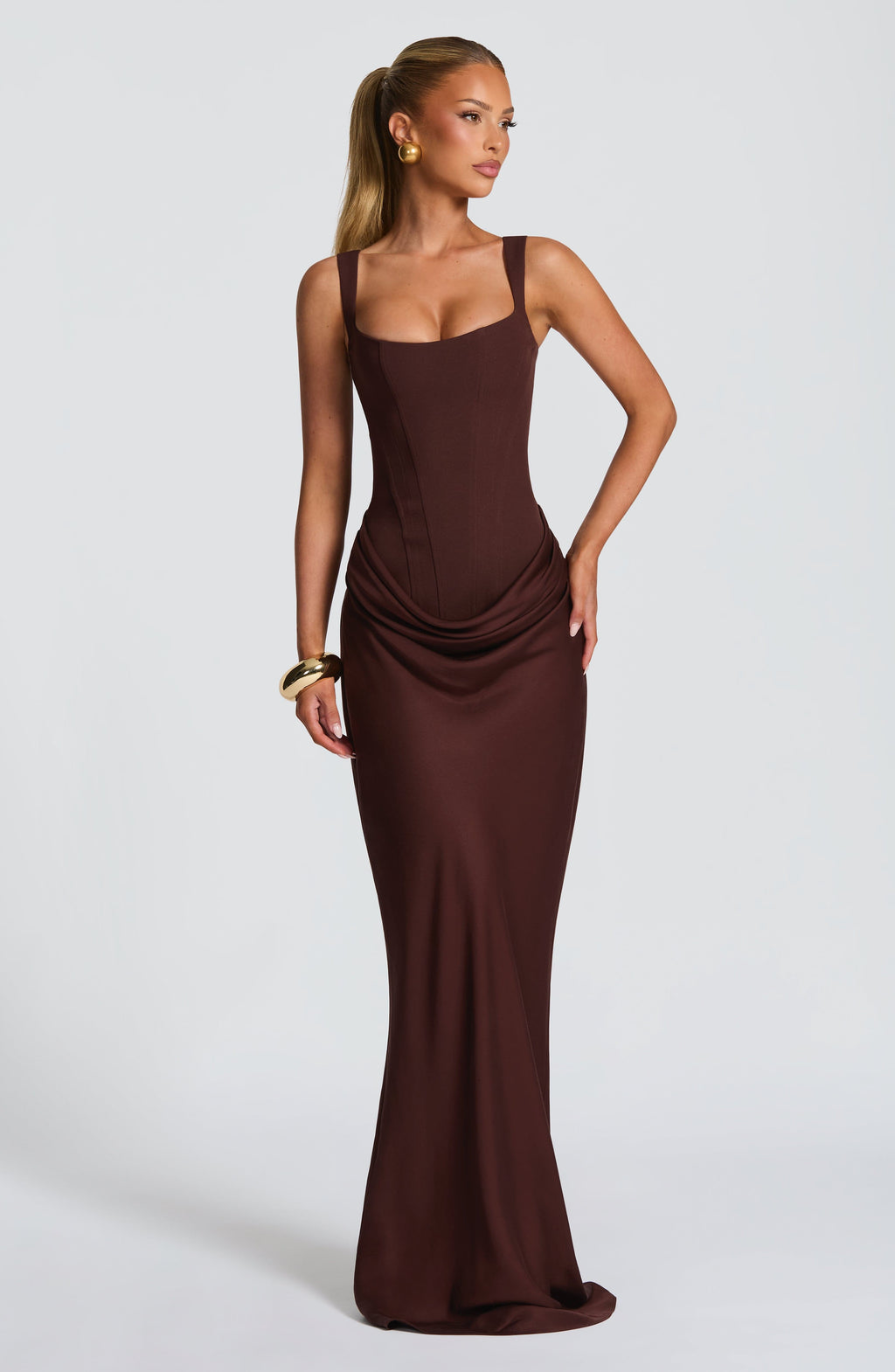Vestido Alba — Castanho